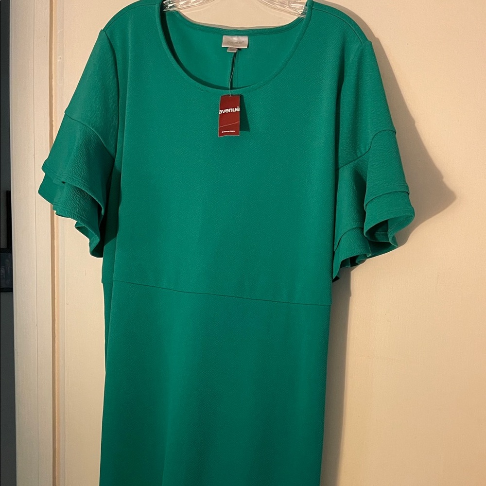 NWY! Green flutter dress